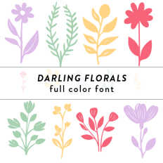 Darling Florals Full Color Font
