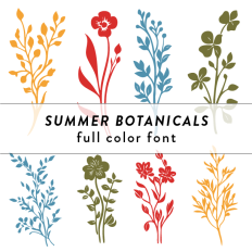 Summer Botanicals Full Color Font