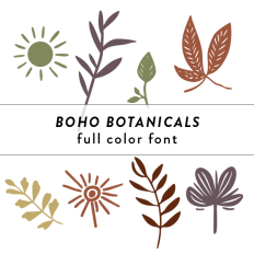 Boho Botanicals Full Color Font