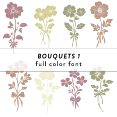 Bouquets 1 Full Color Font