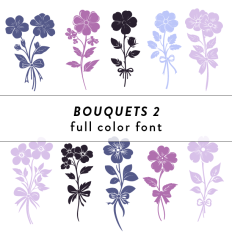 Bouquets 2 Full Color Font