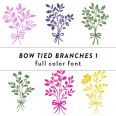Bow Tied Branches 1 Full Color Font