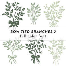 Bow Tied Branches 2 Full Color Font