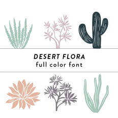 Desert Flora 1 Full Color Font
