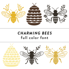 Charming Bees Full Color Font