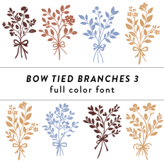 Bow Tied Branches 3 Full Color Font