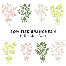 Bow Tied Branches 4 Full Color Font