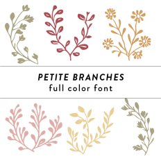 Petite Branches Full Color Font