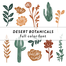 Desert Botanicals Full Color Font