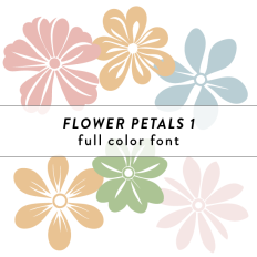 Flowers Petals 1 Full Color Font
