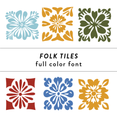 Folk Tiles Full Color Font