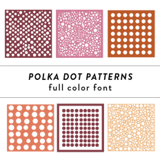 Polka Dot Pattern Full Color Font