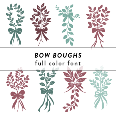 Bow Boughs 1 Full Color Font