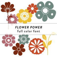 Flower Power Full Color Font