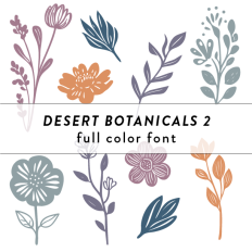 Desert Botanicals 2 Full Color Font