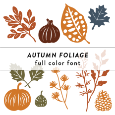 Autumn Foliage Full Color Font