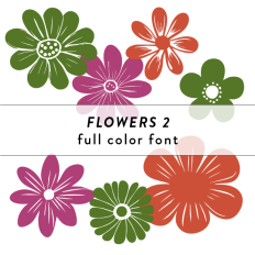 Flowers 2 Full Color Font