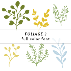 Foliage 3 Full Color Font