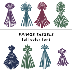Fringe Tassels Full Color Font