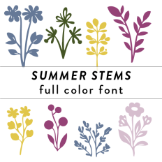 Summer Stems 2 Full Color Font