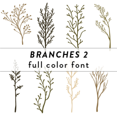 Branches Full Color Font