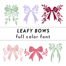Leafy Bows Full Color Font