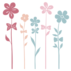 Flowers & Bows Set