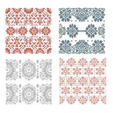 Floral Doily Pattern Set