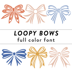 Loopy Bows Full Color Font