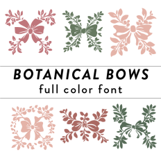 Botanical Bows Full Color Font