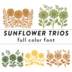 Sunflower Trios Full Color Font