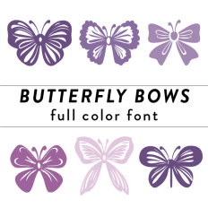 Butterfly Bows Full Color Font