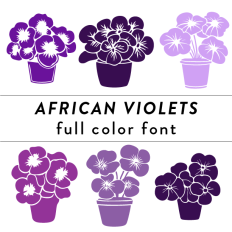African Violets Full Color Font