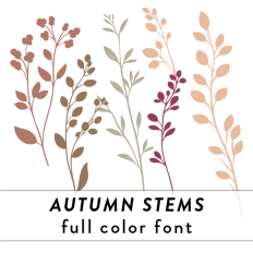 Autumn Branches Full Color Font