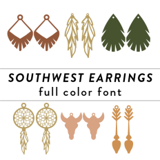 Southwest Earrings Full Color Font