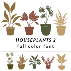 Houseplants 2  Full Color Font