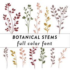 Botanical Stems Color Font -FREE WITH PURCHASE!