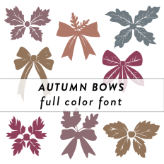 Autumn Bows Full Color Font