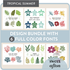 Tropical Summer Craft Font Bundle