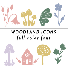 Woodlands Full Color Font