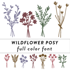 Wildflower Posy Full Color Font