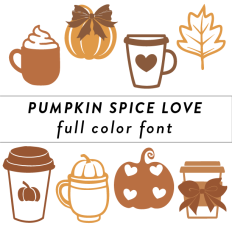 Pumpkin Spice Lover Full Color Font