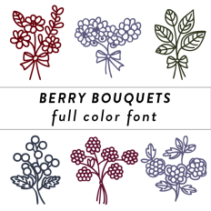 Berry Bouquets Full Color Font