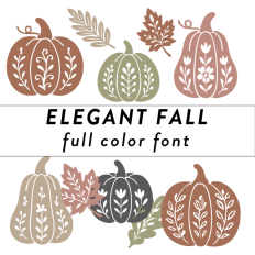 Elegant Fall Full Color Font