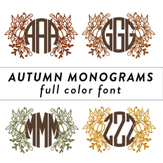 Autumn Monograms Full Color Font