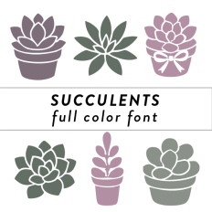 Succulents Full Color Font