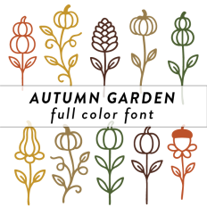 Autumn Garden Full Color Font