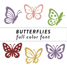 Butterflies 2 Full Color Font
