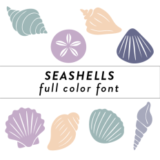 Seashells Full Color Font