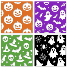 Halloween Patterns. Set 1